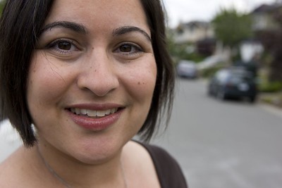 Close up of smiling woman