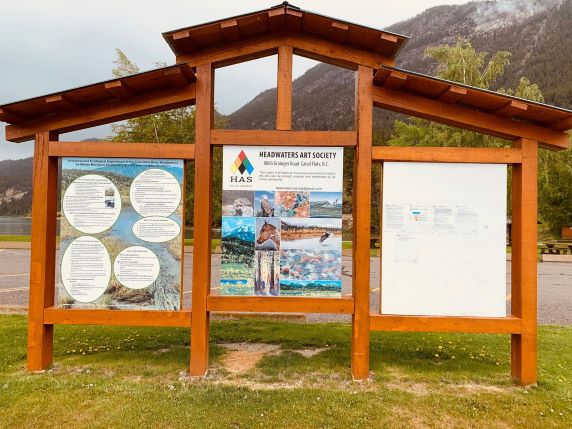 New interpretive sign at Columbia Lake, B.C.